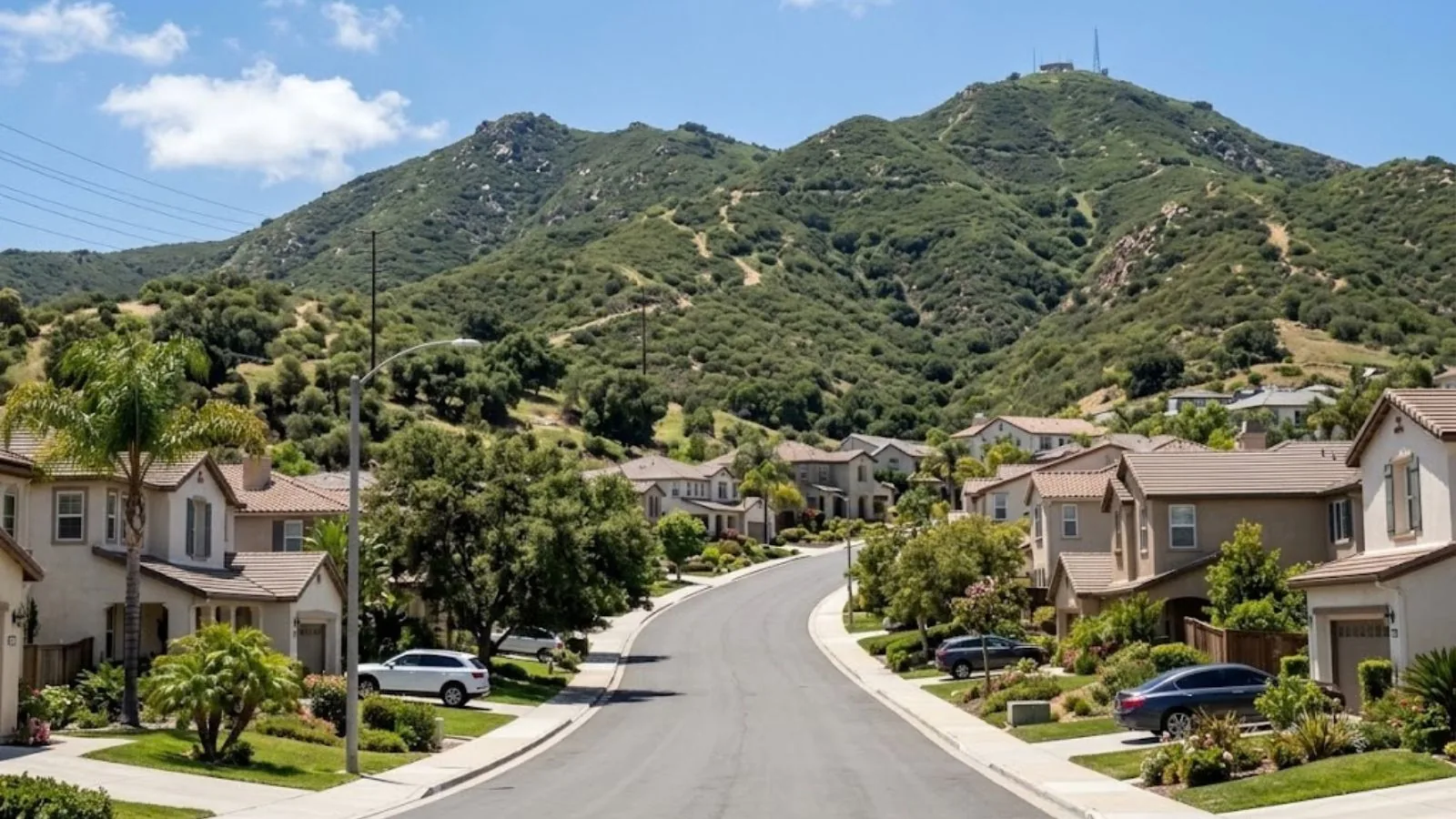 A local view in the San Elijo Hills area of San Marcos, CA